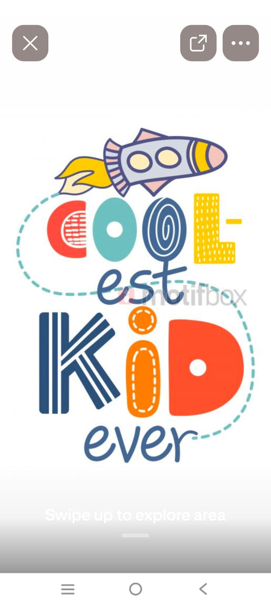 Tiny Trekkers boys' rocket print T-shirt made of soft 100% cotton with cool graphic design for casual kids' wear.