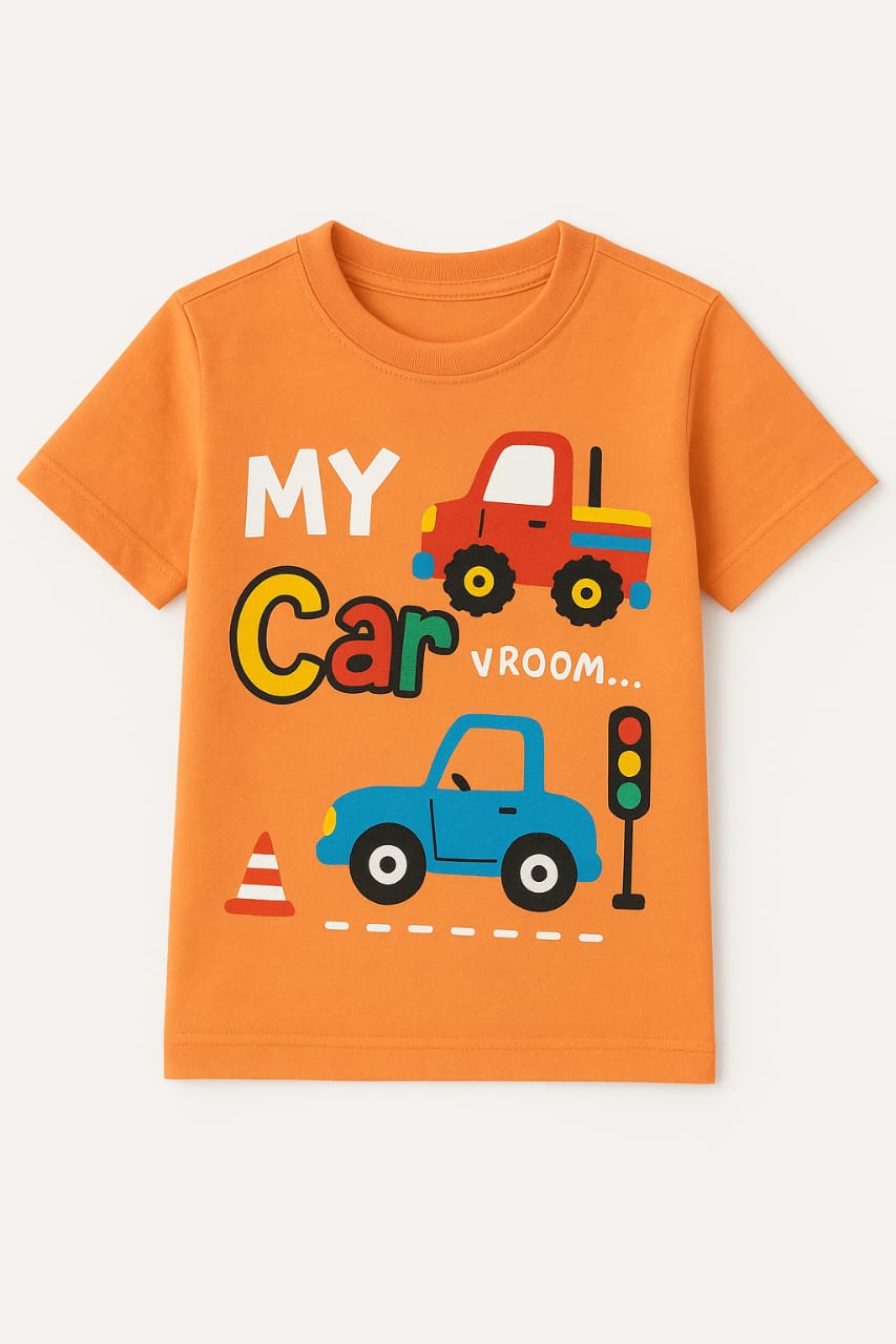 Tiny Trekkers 5-Pack Boys 100% Cotton Graphic T-Shirts – Premium 180 GSM Heavyweight Soft Crew Neck Tees